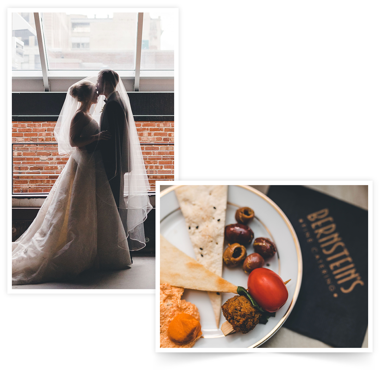 Elegant Bride and Groom and a Bernstein's Table Setting